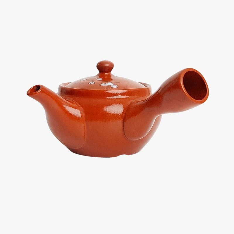 Röd japansk tekanna Kyusu