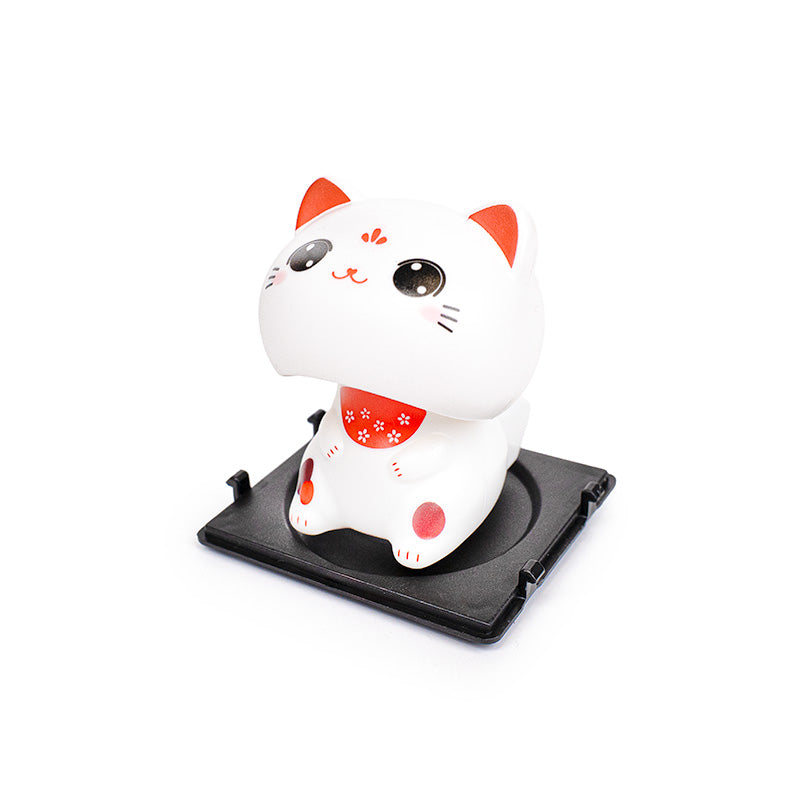 Rörlig Solcellsdriven Lyckokatt - Kawaii