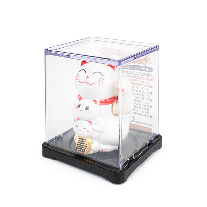 Rörlig Solcellsdriven Maneki Neko Katt - Familj
