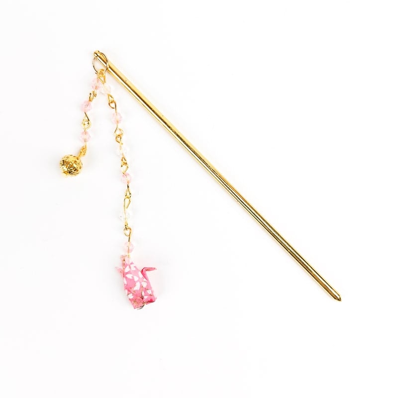 Rosa origami japansk Kanzashi