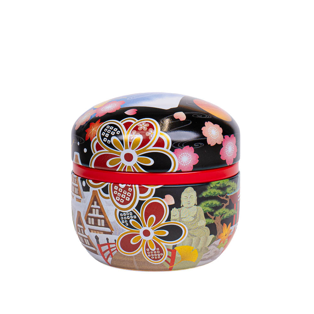 Rund Japansk Teburk i Metall - Meisho-e