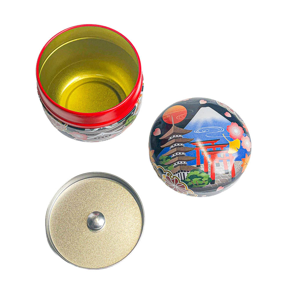 Rund Japansk Teburk i Metall - Meisho-e