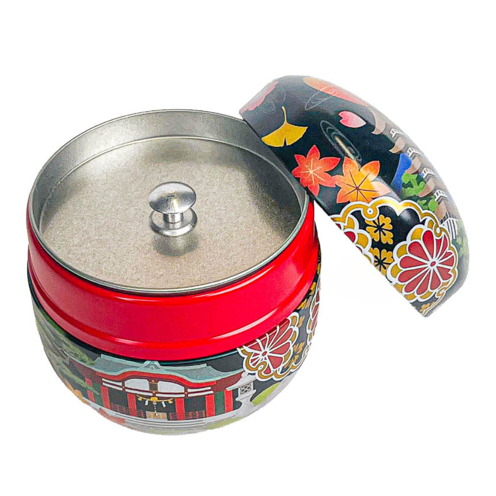 Rund Japansk Teburk i Metall - Meisho-e
