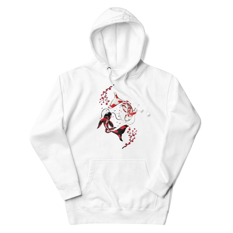 Sakura Koi Japansk Sweatshirt S / Blanc