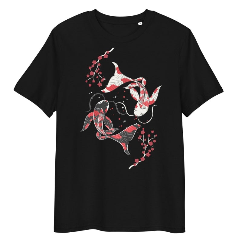 Sakura Koi Japansk T shirt S / Noir