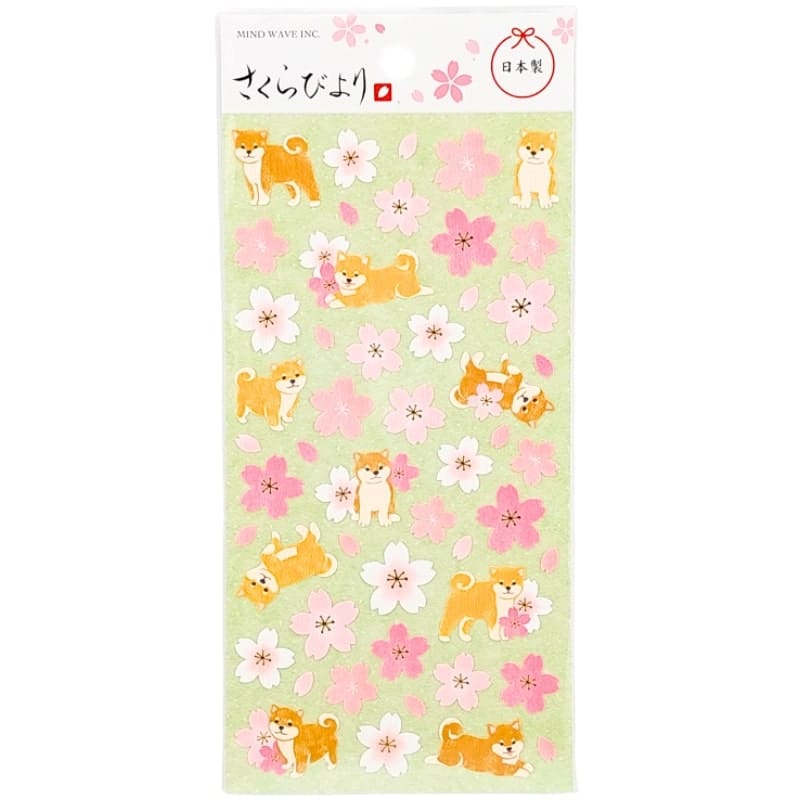 Sakura Shiba Inu Japanska klistermärken