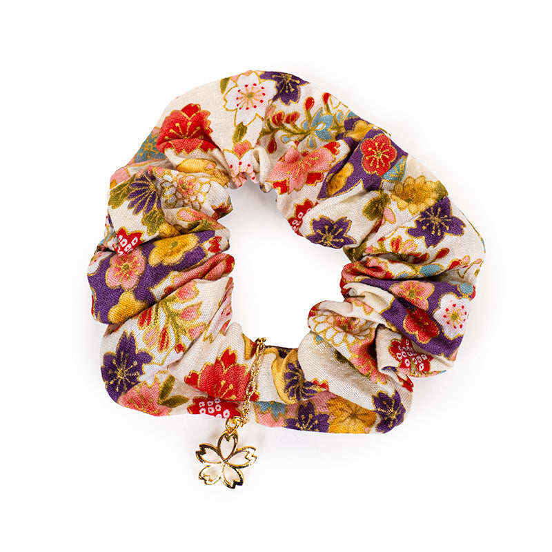 Scrunchie Japanskt Tyg Vit