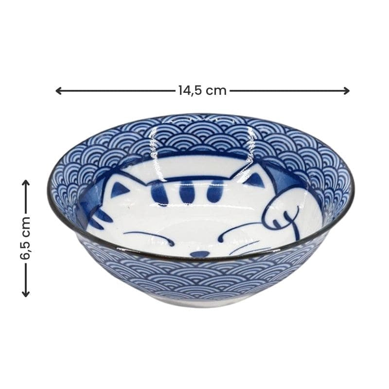 Set med 2 japanska kattskålar