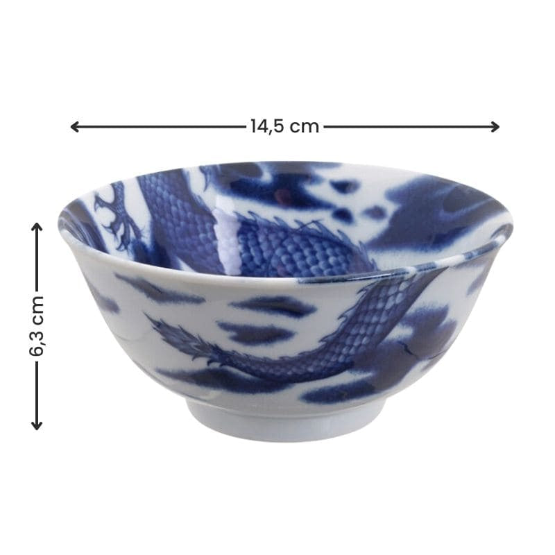 Set med 2 japanska skålar med drakar
