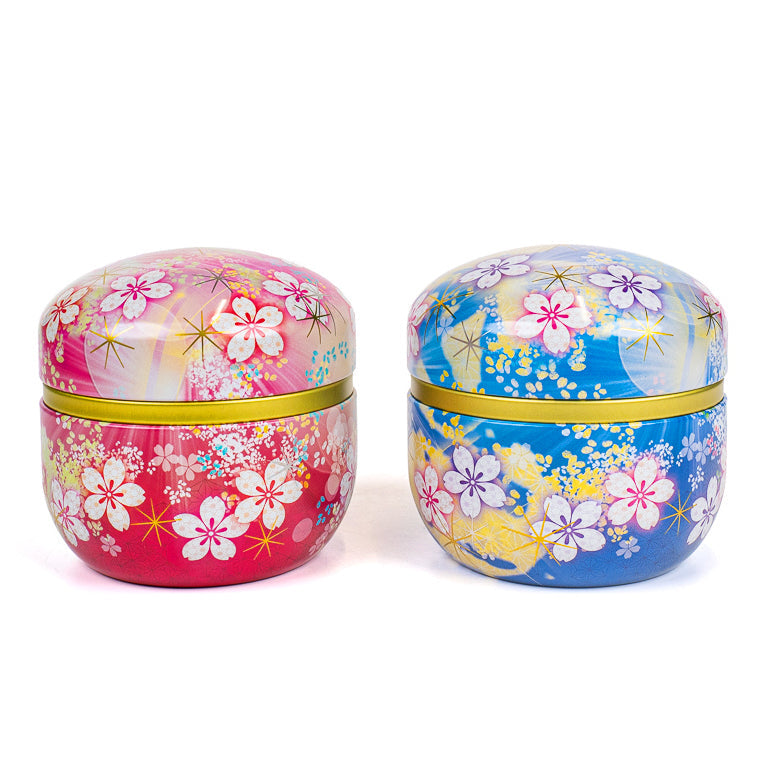 Set med 2 Teburkar i Metall - Blommor
