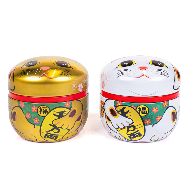 Set med 2 Teburkar i Metall - Maneki Neko
