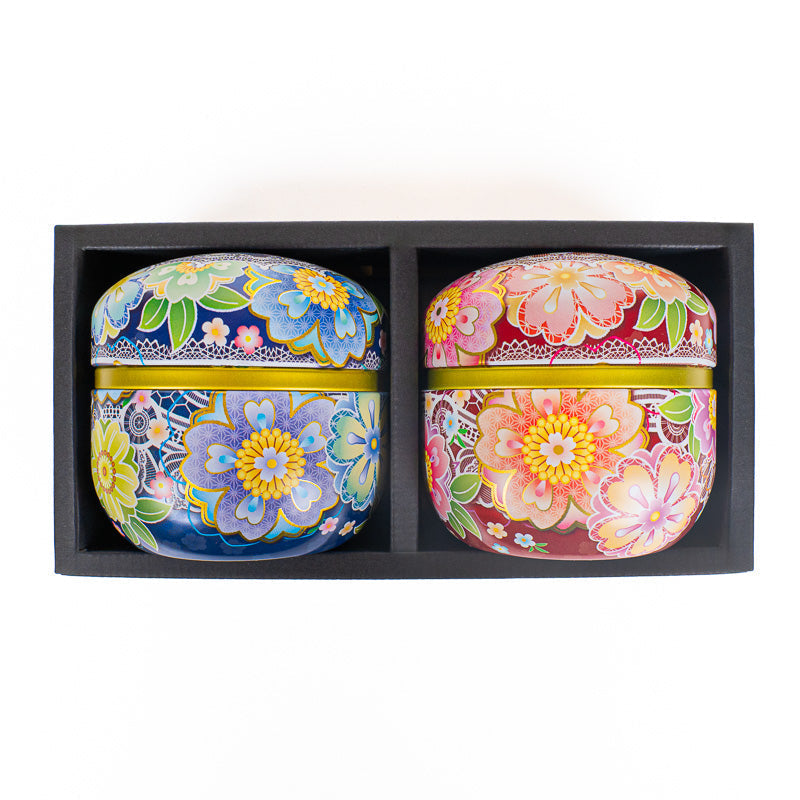 Set med 2 Teburkar - Japanska Blommor