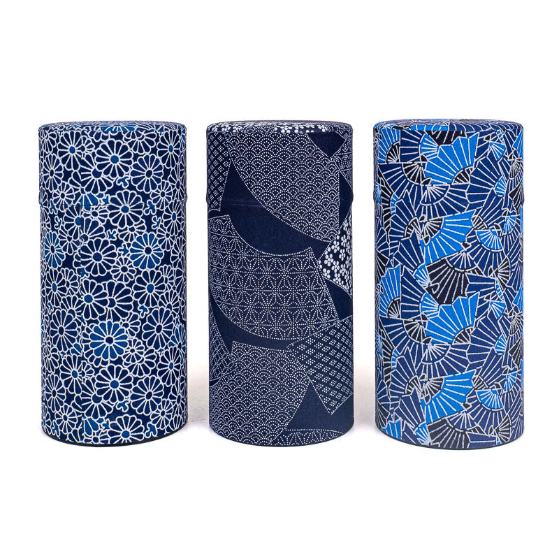 Set med 3 Japanska Teburkar - Indigo