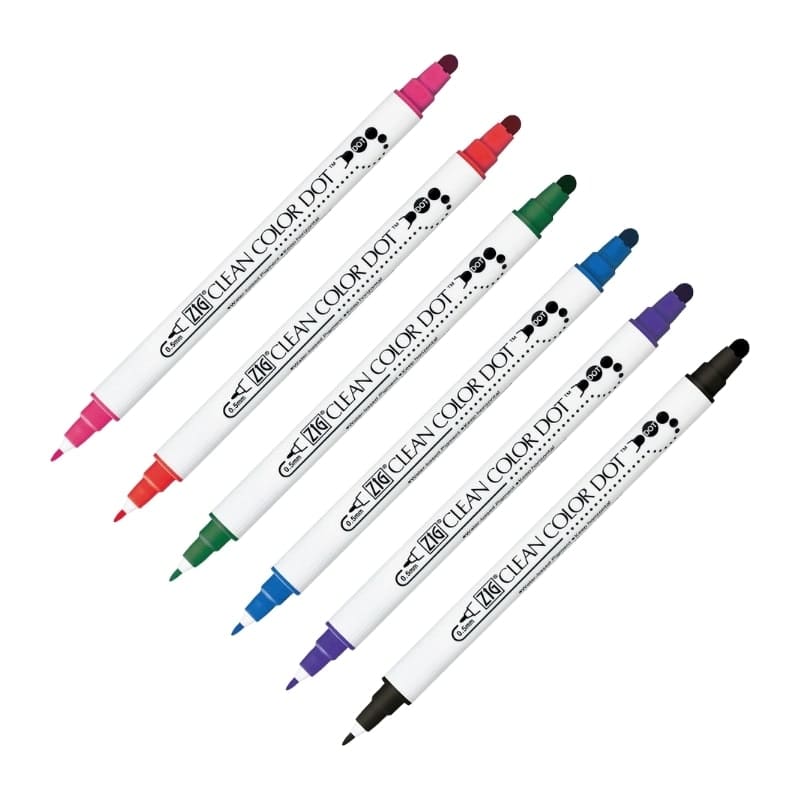 Set med 6 Dot Double Point pennor