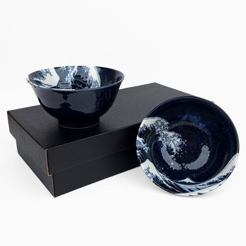 Set om 2 japanska Kanagawa skålar