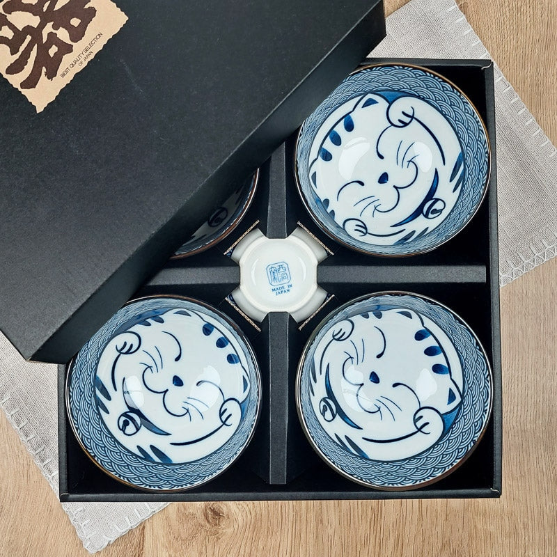 Set om 5 skålar Maneki Neko