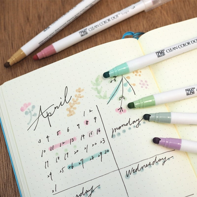 Set om 6 Dot Smoky highlighters