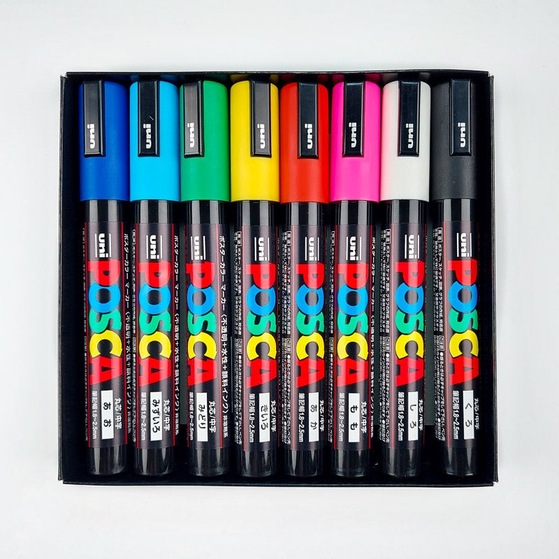 Set om 8 Posca pennor