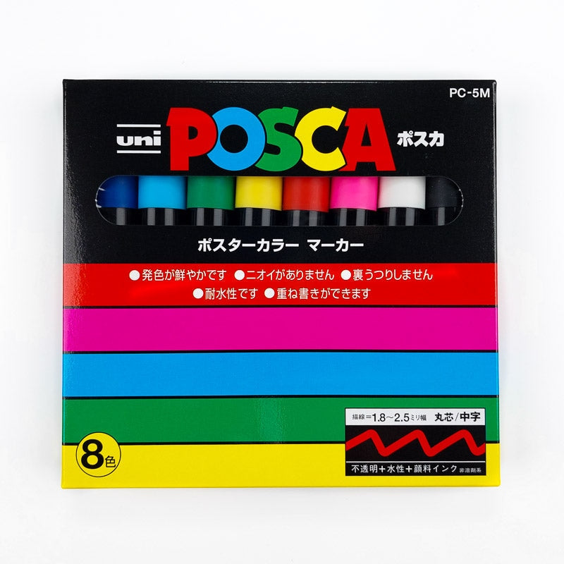 Set om 8 Posca pennor