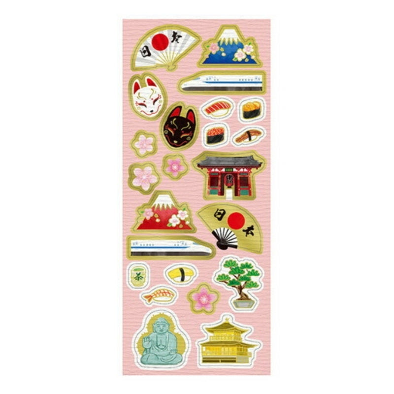 Japanska klistermärken Resa till Japan
