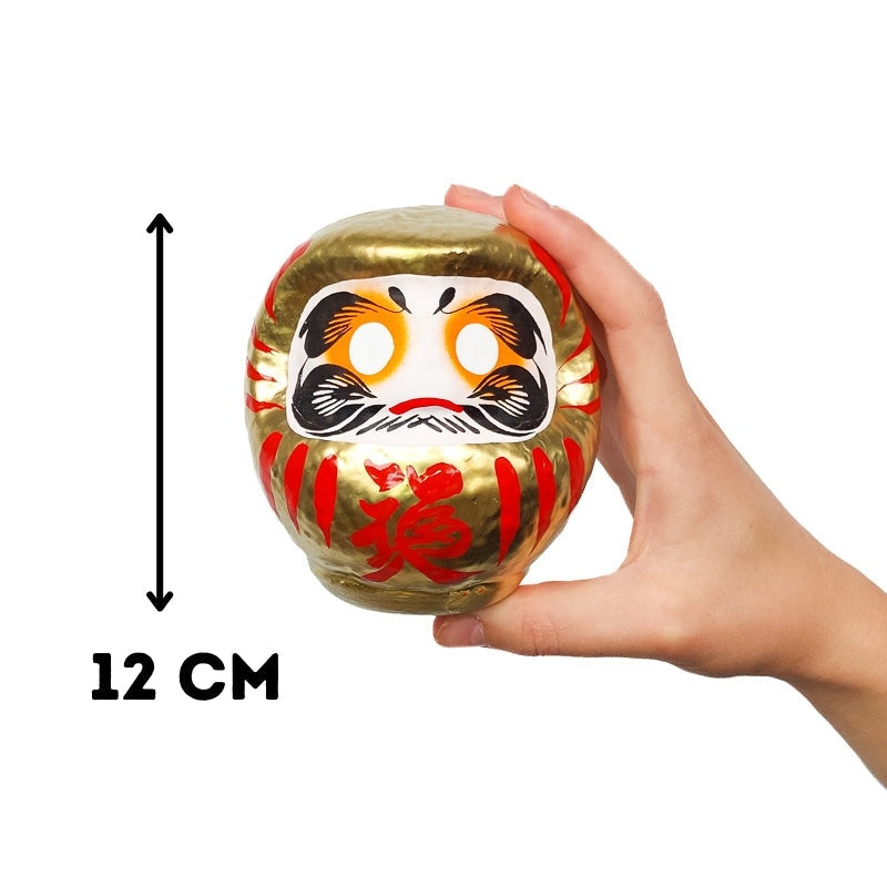 Stor gyllene Daruma 12 och 15 cm 12 cm