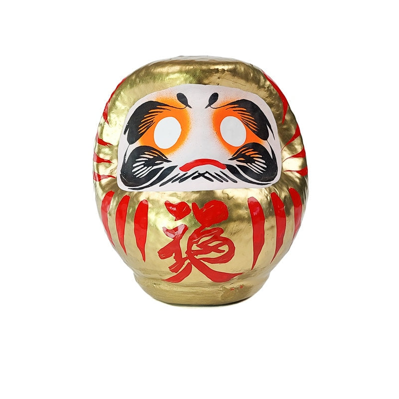 Stor gyllene Daruma 12 och 15 cm