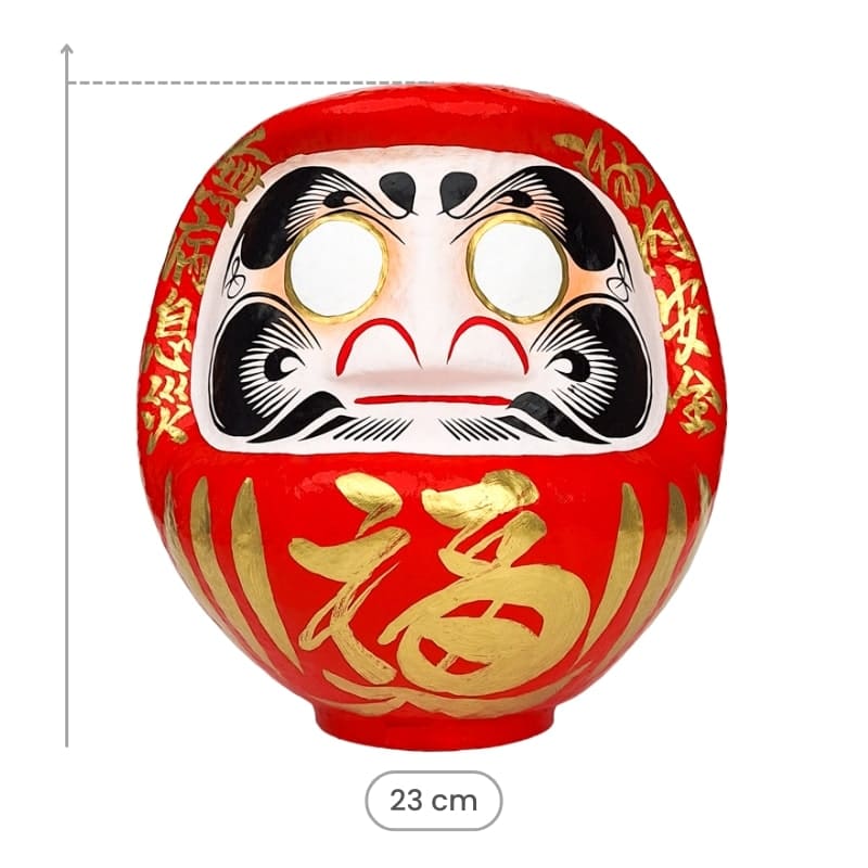 Stor röd Daruma 23 cm