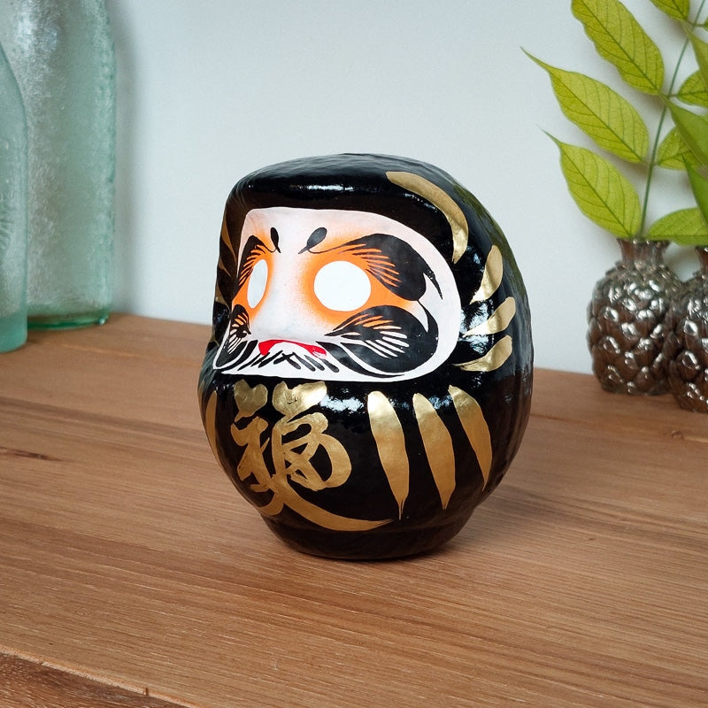 Stor svart Daruma 12 och 15 cm