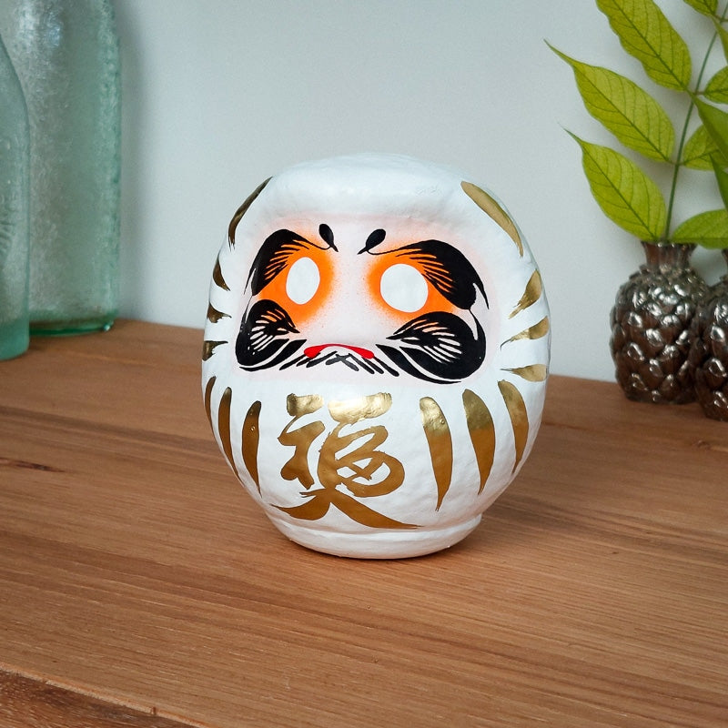 Stor vit Daruma 12 och 15 cm