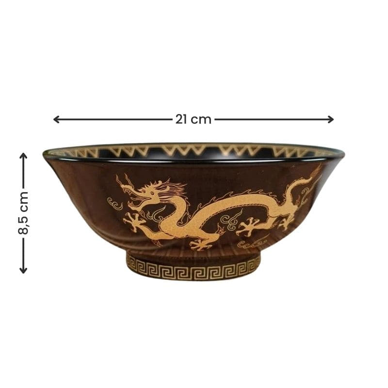 Svart japansk Ramen skål
