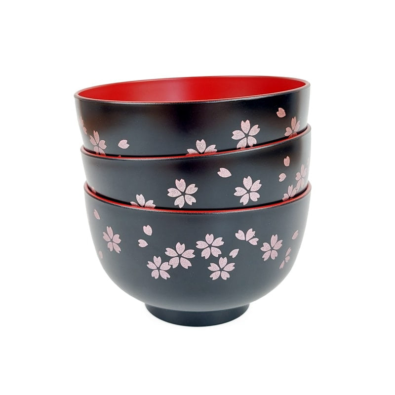 Svart Sakura Japansk Soppskål