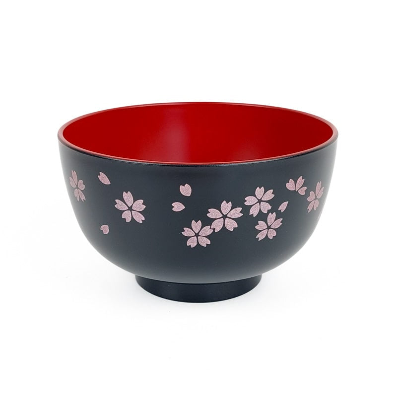 Svart Sakura Japansk Soppskål