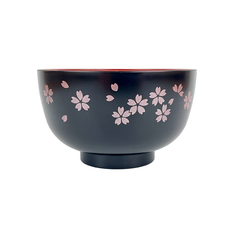 Svart Sakura Japansk Soppskål
