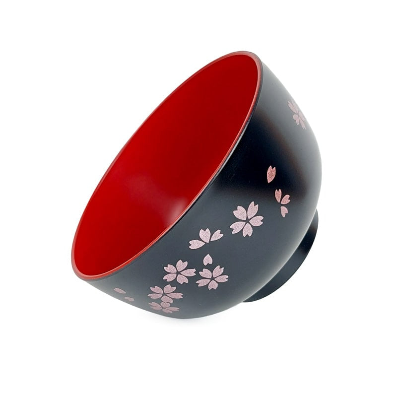 Svart Sakura Japansk Soppskål