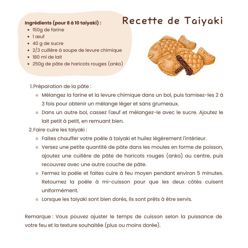 Taiyaki japansk stekpanna
