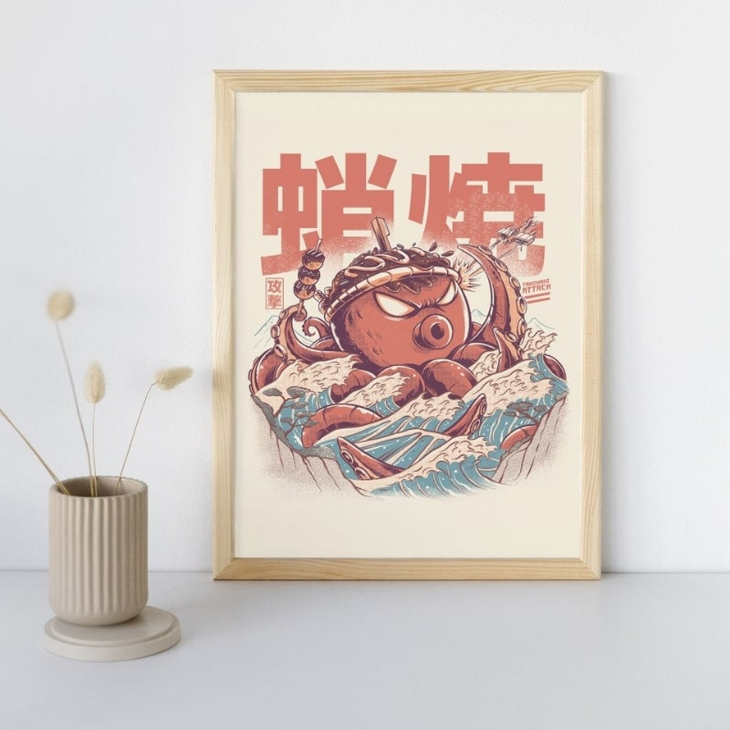 Takoyaki Attack Japansk affisch A3
