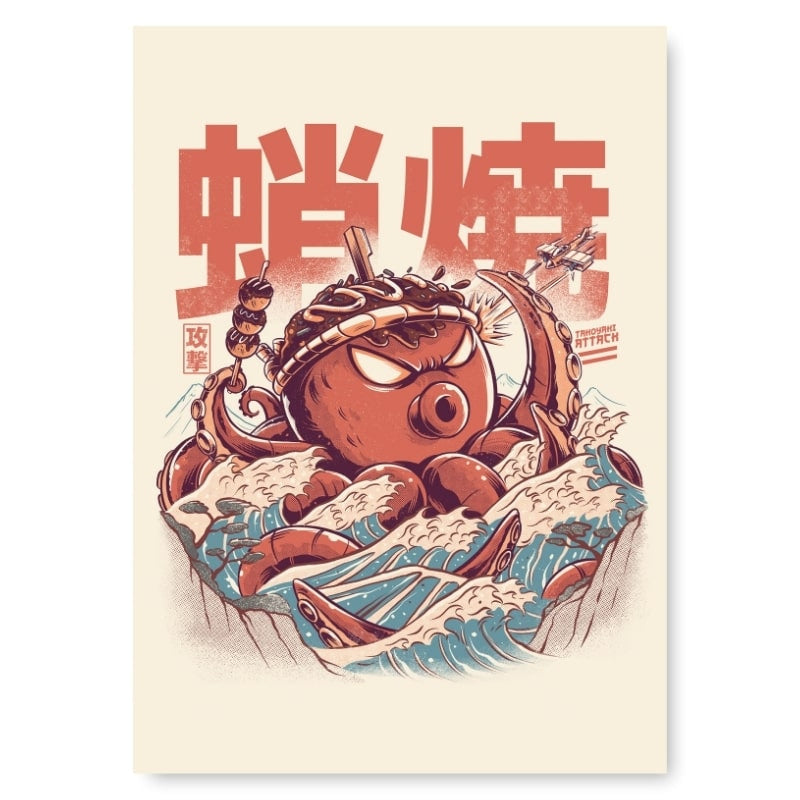 Takoyaki Attack Japansk affisch A3