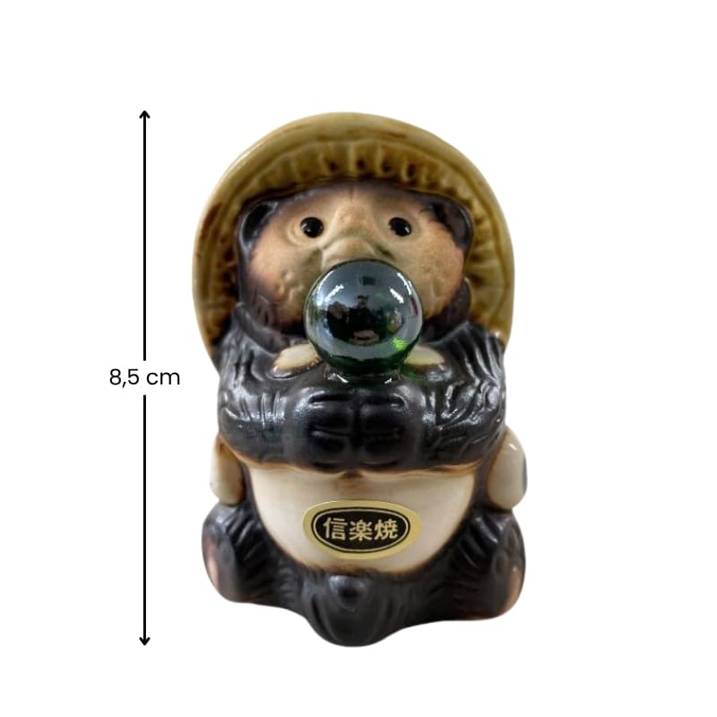Grön pärla - Tanuki Figur