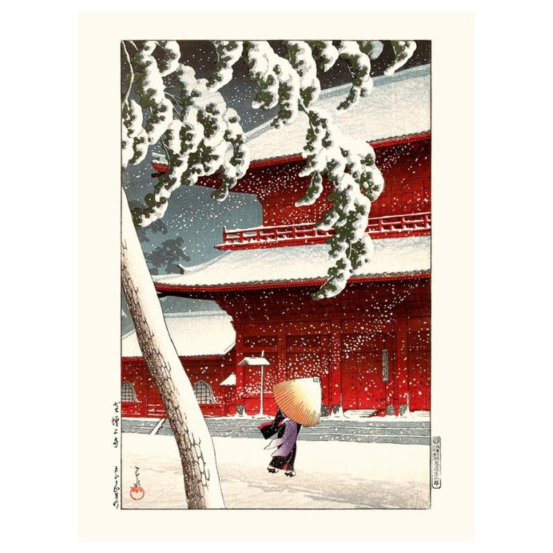 Temple Zojo Japansk affisch A3