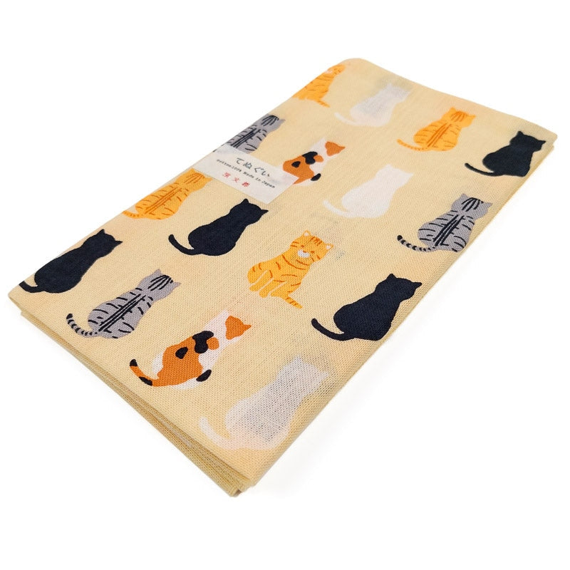 Tenugui Handduk Kattdesign