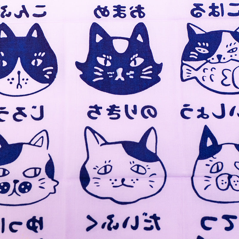 Tenugui japansk katt tryck