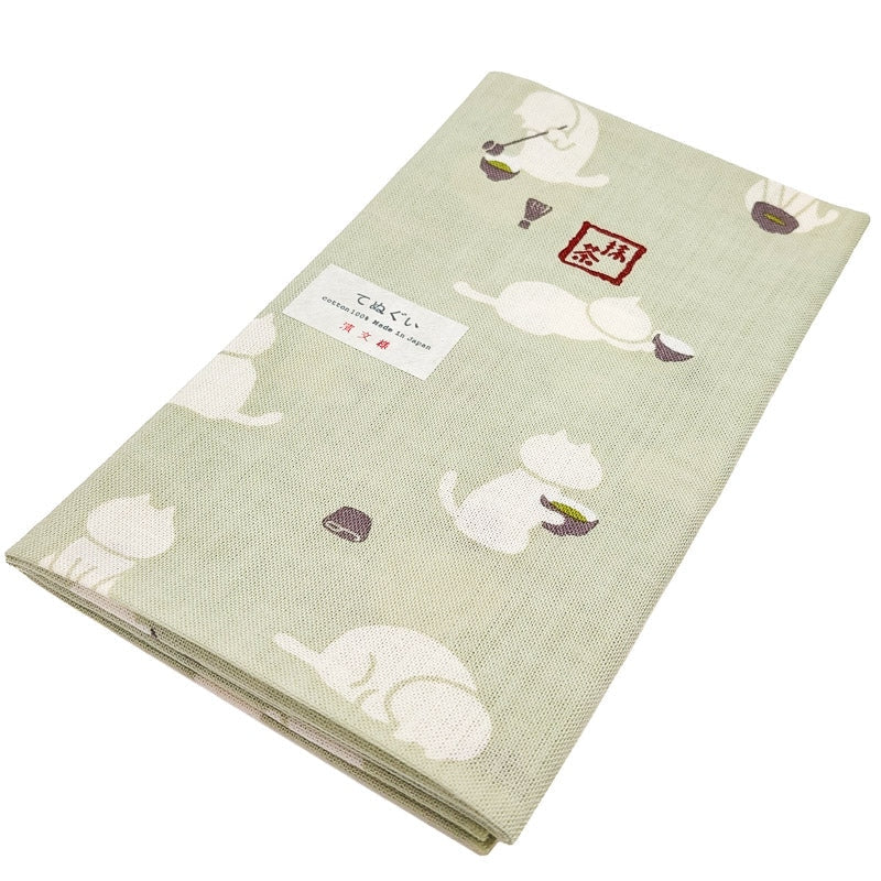 Tenugui Japansk Matcha Katt