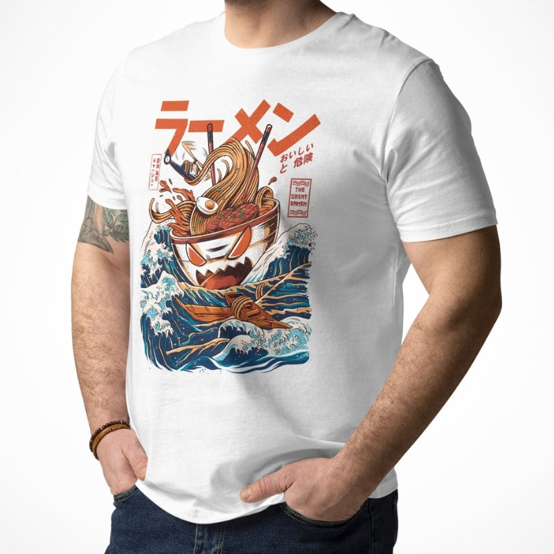 The Great Ramen of Kanagawa Japansk T shirt