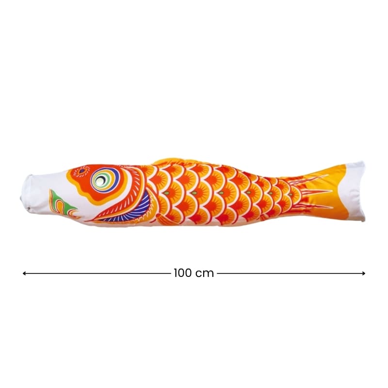 Traditionell japansk Koinobori Orange - 100 cm