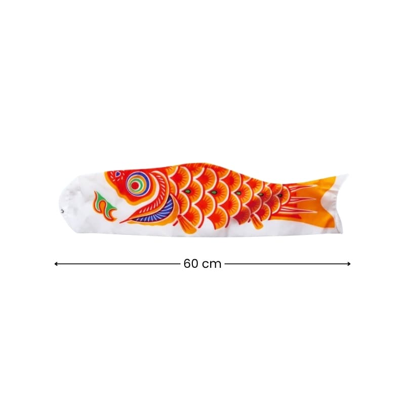Traditionell japansk Koinobori Orange - 60 cm