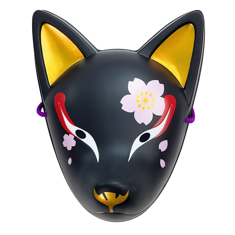 Traditionell japansk svart rävmask