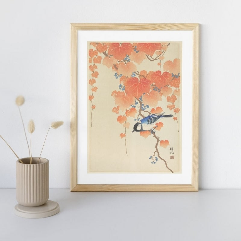 Tryck av japansk chickadee A3
