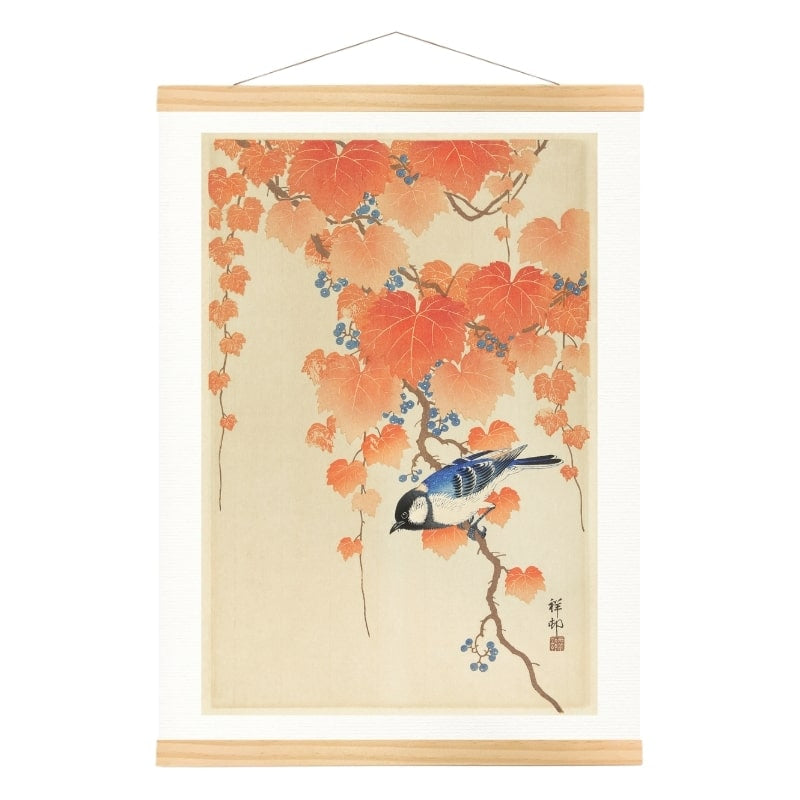 Tryck av japansk chickadee A3