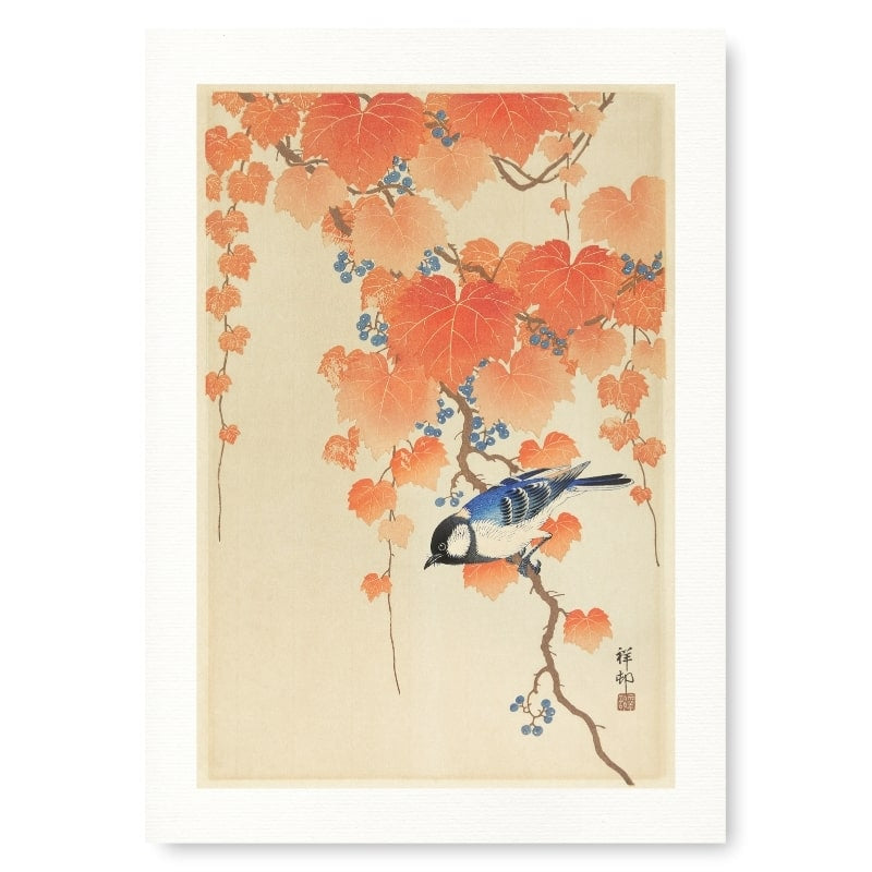 Tryck av japansk chickadee A3