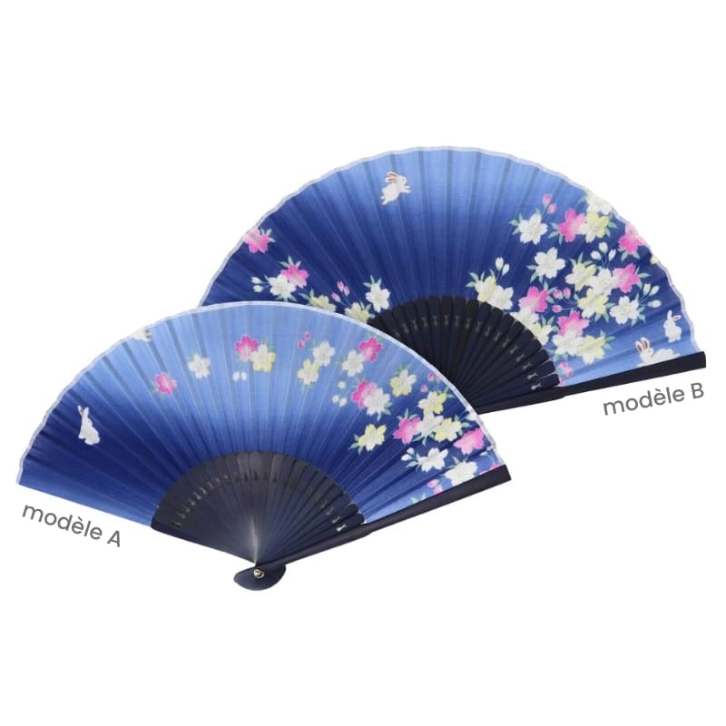 Usagi blå japansk solfjäder